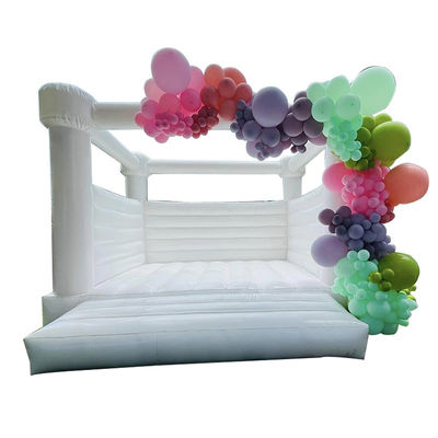 Taille personnalisée Blanc Moonwalk Bouncers gonflables pour le château gonflable en PVC en couleur pastel