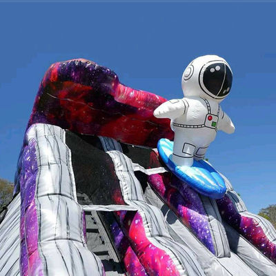 Explorez la planète jouets gonflables astronaute toboggans gonflables avec piscine