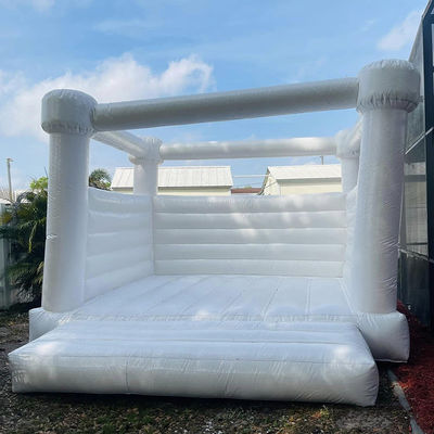 Taille personnalisée Blanc Moonwalk Bouncers gonflables pour le château gonflable en PVC en couleur pastel
