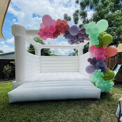 Taille personnalisée Blanc Moonwalk Bouncers gonflables pour le château gonflable en PVC en couleur pastel