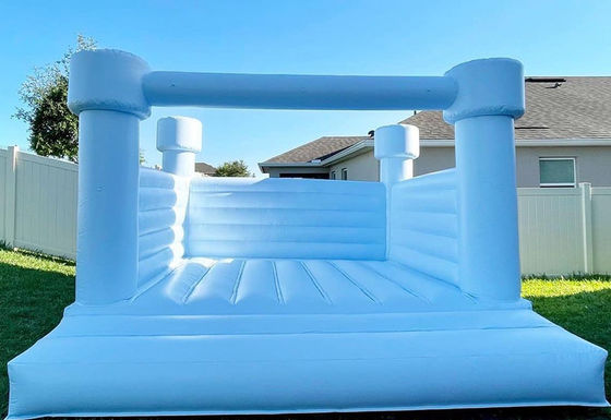 Taille personnalisée Blanc Moonwalk Bouncers gonflables pour le château gonflable en PVC en couleur pastel