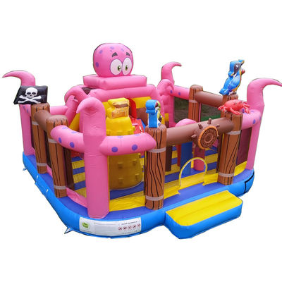 Château de la pieuvre navire pirate gonflable ville amusante châteaux sautants avec sauteur de sécurité