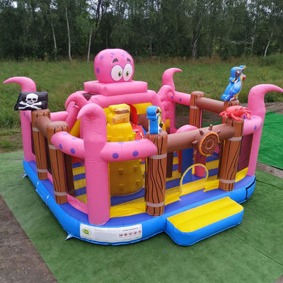 Château de la pieuvre navire pirate gonflable ville amusante châteaux sautants avec sauteur de sécurité