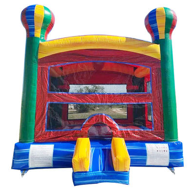 CE/EN71/EN14960 Certifié Arc-en-ciel gonflable ballon à air chaud maison de rebond Château pour enfants