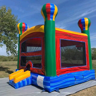 CE/EN71/EN14960 Certifié Arc-en-ciel gonflable ballon à air chaud maison de rebond Château pour enfants
