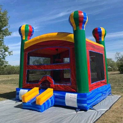 CE/EN71/EN14960 Certifié Arc-en-ciel gonflable ballon à air chaud maison de rebond Château pour enfants