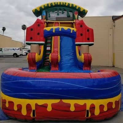 Parque gonflable glacé Watermelon Water Slide avec le soutien de la piscine Un article d'achat
