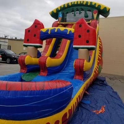 Parque gonflable glacé Watermelon Water Slide avec le soutien de la piscine Un article d'achat