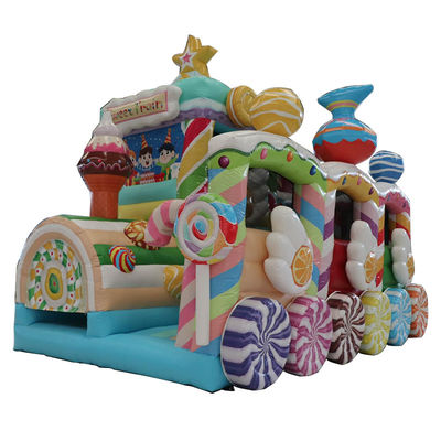 Château de saut gonflable en PVC commercial de couleur personnalisée pour voiture de bonbons en location de soirée