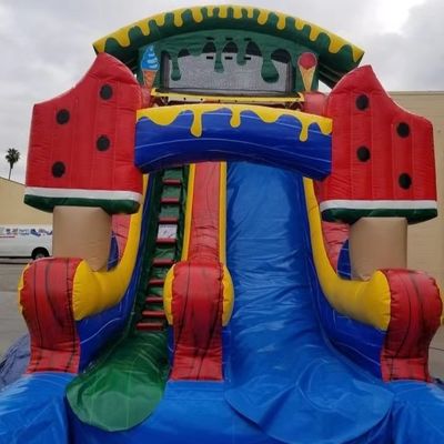 Parque gonflable glacé Watermelon Water Slide avec le soutien de la piscine Un article d'achat