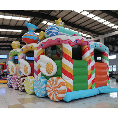 Château de saut gonflable en PVC commercial de couleur personnalisée pour voiture de bonbons en location de soirée