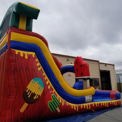 Parque gonflable glacé Watermelon Water Slide avec le soutien de la piscine Un article d'achat