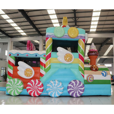 Château de saut gonflable en PVC commercial de couleur personnalisée pour voiture de bonbons en location de soirée