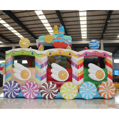 Château de saut gonflable en PVC commercial de couleur personnalisée pour voiture de bonbons en location de soirée
