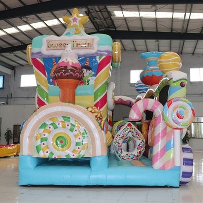 Château de saut gonflable en PVC commercial de couleur personnalisée pour voiture de bonbons en location de soirée
