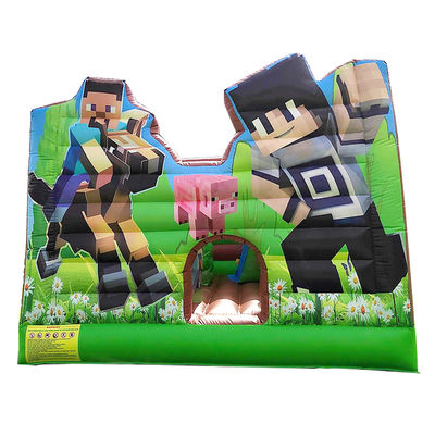 CE EN14960 Certifié Combo Château gonflable Glissière pour la location de fêtes Thème Minecraft
