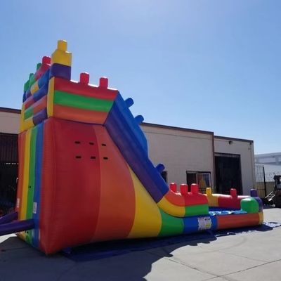 Taille client Fantaisie gonflable toboggan avec grand toboggan et piscine à eau