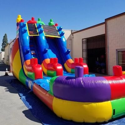 Taille client Fantaisie gonflable toboggan avec grand toboggan et piscine à eau