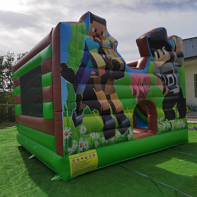 CE EN14960 Certifié Combo Château gonflable Glissière pour la location de fêtes Thème Minecraft