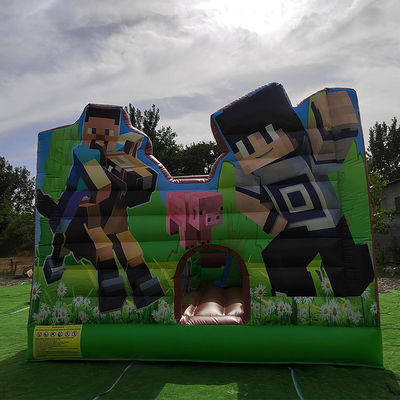 CE EN14960 Certifié Combo Château gonflable Glissière pour la location de fêtes Thème Minecraft