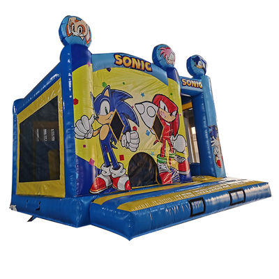 Château gonflable en PVC pour tout-petit avec toboggan sec et toboggan d'escalade