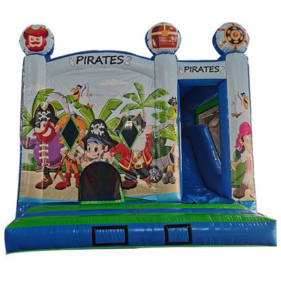 Couleur personnalisée Thème pirate PVC commercial Château gonflable avec glissement sec