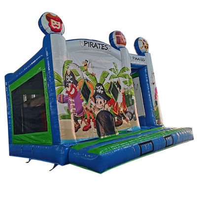 Couleur personnalisée Thème pirate PVC commercial Château gonflable avec glissement sec