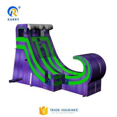 Famille amusante Garantie arrière-cour toboggan gonflable avec piscine et grand toboggan