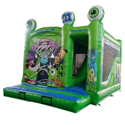 Monstres Inc. maison gonflable avec glissement sec et petits obstacles