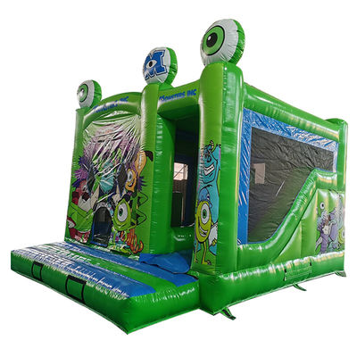 Monstres Inc. maison gonflable avec glissement sec et petits obstacles