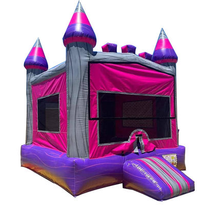 Caractéristiques Portable Pink Castle Bouncy Jumping Commercial Bounce House avec souffleur