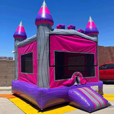 Caractéristiques Portable Pink Castle Bouncy Jumping Commercial Bounce House avec souffleur