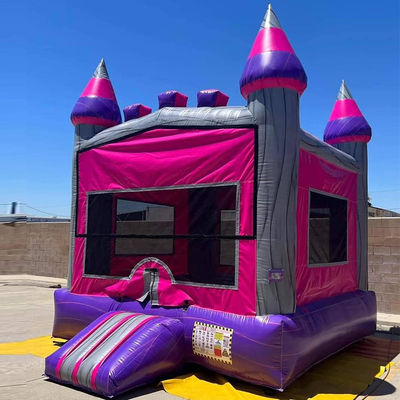 Caractéristiques Portable Pink Castle Bouncy Jumping Commercial Bounce House avec souffleur