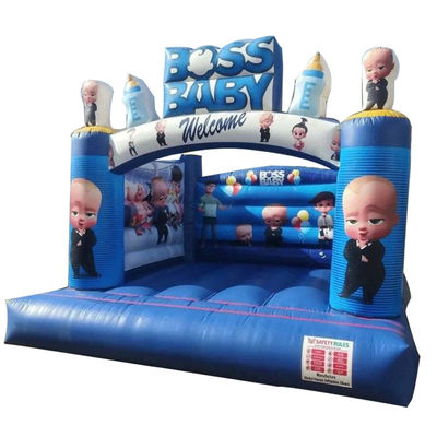 Blow Boss Thème bébé gonflable Jumping Castle Bouncer mignon bleu Trampoline dessin animé