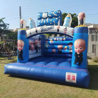 Blow Boss Thème bébé gonflable Jumping Castle Bouncer mignon bleu Trampoline dessin animé