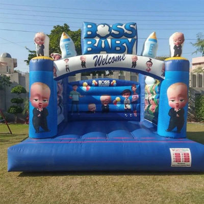 Blow Boss Thème bébé gonflable Jumping Castle Bouncer mignon bleu Trampoline dessin animé