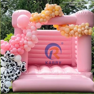 Portable attrayant mariage trampolines gonflables 2024 château avec fleurs décoratives