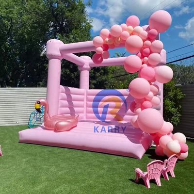 Portable attrayant mariage trampolines gonflables 2024 château avec fleurs décoratives