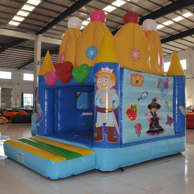 Fête d'anniversaire de la princesse château gonflable avec diapositive et 0,55 mm de bâton en PVC