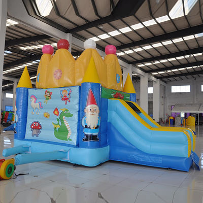 Fête d'anniversaire de la princesse château gonflable avec diapositive et 0,55 mm de bâton en PVC