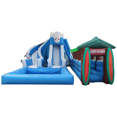 Slide gonflable avec piscine en tissu d'Oxford