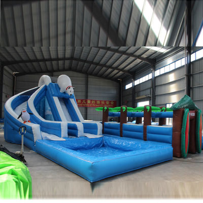 Slide gonflable avec piscine en tissu d'Oxford