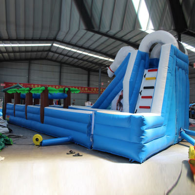 Slide gonflable avec piscine en tissu d'Oxford