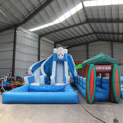 Slide gonflable avec piscine en tissu d'Oxford