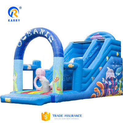 Slide gonflable avec piscine en tissu d'Oxford