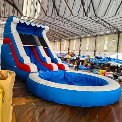 Impression numérique Glissière d'eau de piscine Glissière d'eau gonflable commerciale pour jardin d'enfant