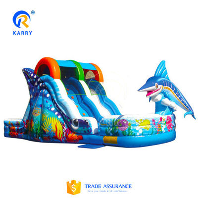 Impression numérique Glissière d'eau de piscine Glissière d'eau gonflable commerciale pour jardin d'enfant