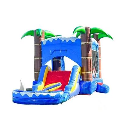 Blower inclus renforcement à double couche PVC toboggan gonflable avec mur d'escalade