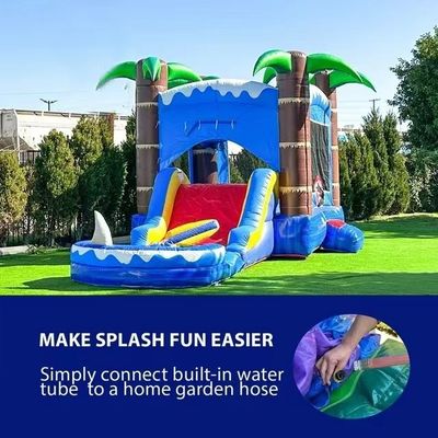Blower inclus renforcement à double couche PVC toboggan gonflable avec mur d'escalade