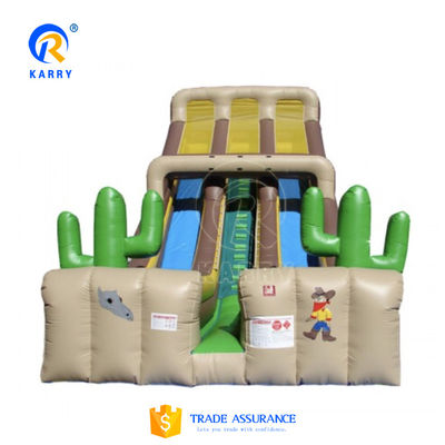 Glissière pneumatique en PVC personnalisée pour le plaisir des enfants et des adultes dans un grand parc gonflable commercial